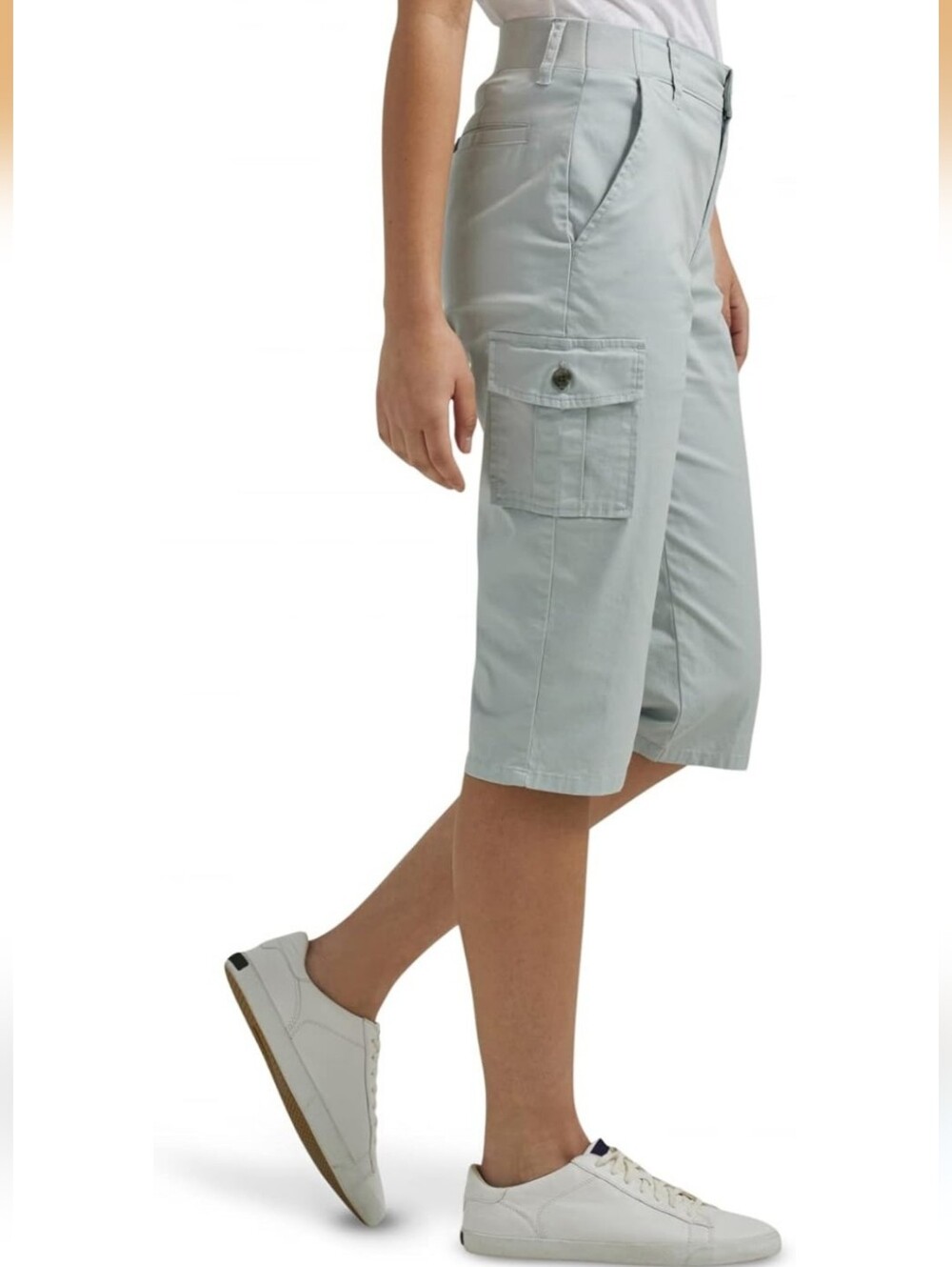 Lee Skimmer Pants in Summer Haze (Light Gray) NWT 22W - Picture 2 of 10